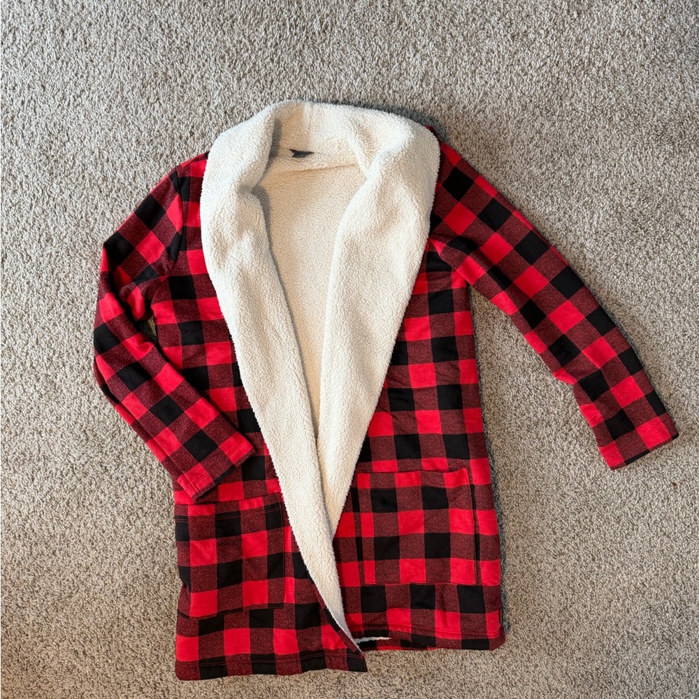 Eddie Bauer Plaid Cardigan M